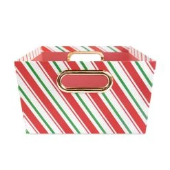 Best Sale 😀 Large Candy Cane Stripe Gift Bin by Ashland® 🎁 -Ashland Shop 10703904 4