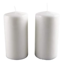 Buy ✨ 12 Packs: 2 ct. (24 total) White Pillar Candle Pair by Ashland® ⭐