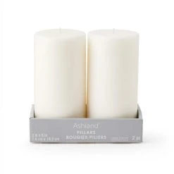 Buy ✨ 12 Packs: 2 ct. (24 total) White Pillar Candle Pair by Ashland® ⭐ -Ashland Shop MP317969 30