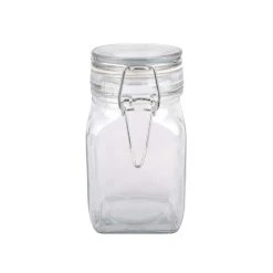 Brand new ⌛ 12 Pack: Square Glass Jar with Latch by Ashland® ⭐ -Ashland Shop MP354884 4