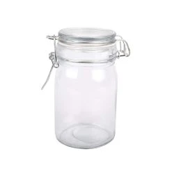 Budget ⭐ 12 Pack: Round Glass Jar with Latch by Ashland® 💯