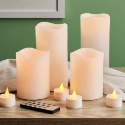 Cheap 🔥 4 Pack: Basic Elements™ White LED Candle Set with Remote by Ashland® ⌛ -Ashland Shop MP466357 20
