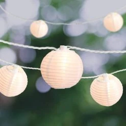 Coupon ❤️ 8 Pack: 10ct. White Fabric Lantern String Lights by Ashland® 🌟 -Ashland Shop MP578533