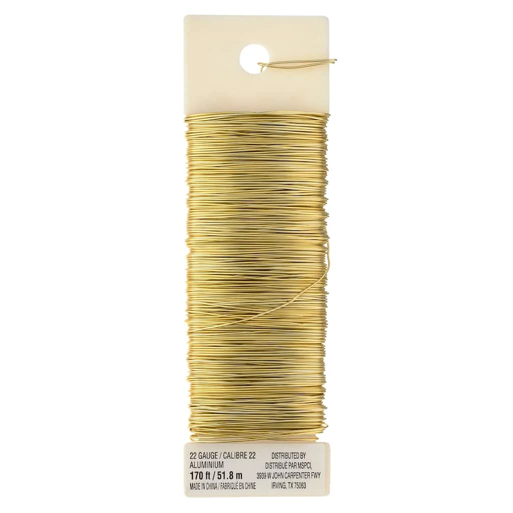 Coupon ✨ 12 Pack: 22 Gauge Gold Aluminum Florist Wire by Ashland® 👍 3 Coupon ✨ 12 Pack: 22 Gauge Gold Aluminum Florist Wire by Ashland® 👍