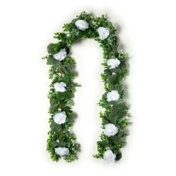 Outlet 👍 12 Pack: 6ft. White Rose Foliage Garland by Ashland® 🤩 -Ashland Shop MP627257 21