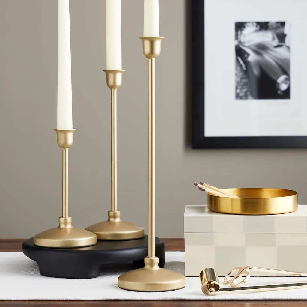Promo ❤️ 6 Pack: 12.6" Gold Metal Candle Holder by Ashland® ⌛ 4 Promo ❤️ 6 Pack: 12.6" Gold Metal Candle Holder by Ashland® ⌛ - Image 2