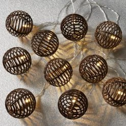 Cheap 😀 8 Pack: 10ct. Warm White LED Faux Rattan Ball String Lights by Ashland® ✔️ -Ashland Shop MP671559